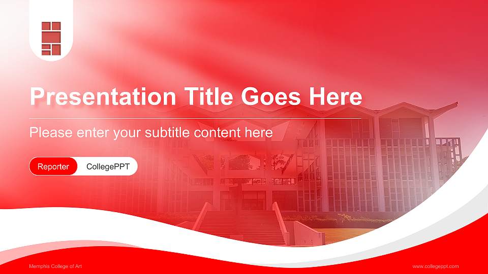 Memphis College of Art Lecture Sharing and Networking Event PPT Template16:9 ratio PPT effect preview image