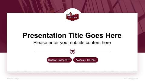 Maryville College National Scholarship Defense PPT Template