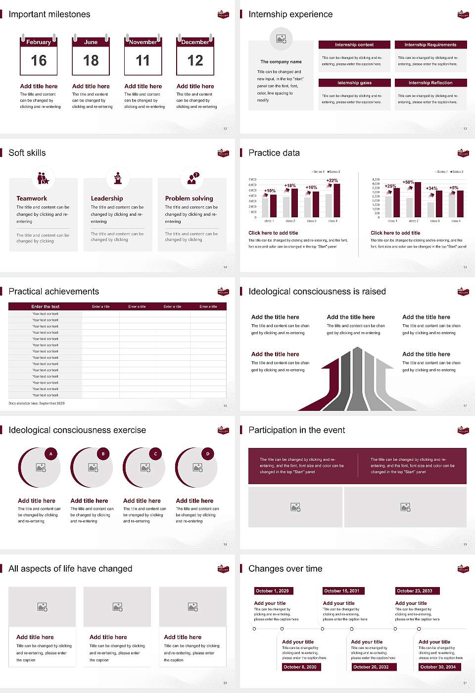 Maryville College National Scholarship Defense PPT Template16:9 ratio PPT effect preview image3