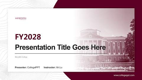 Meredith College Academic Presentation/Research Findings Report PPT Template