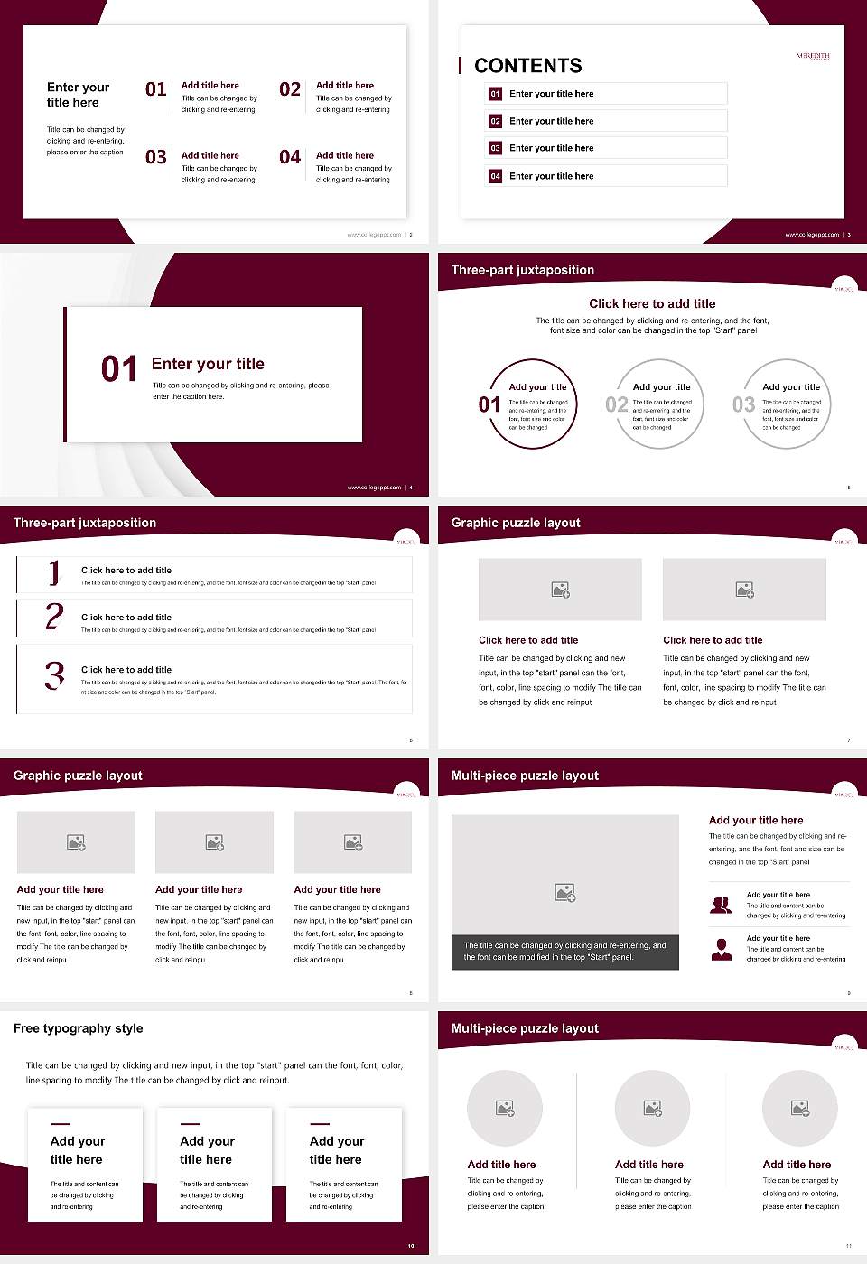 Meredith College Academic Presentation/Research Findings Report PPT Template16:9 ratio PPT effect preview image2