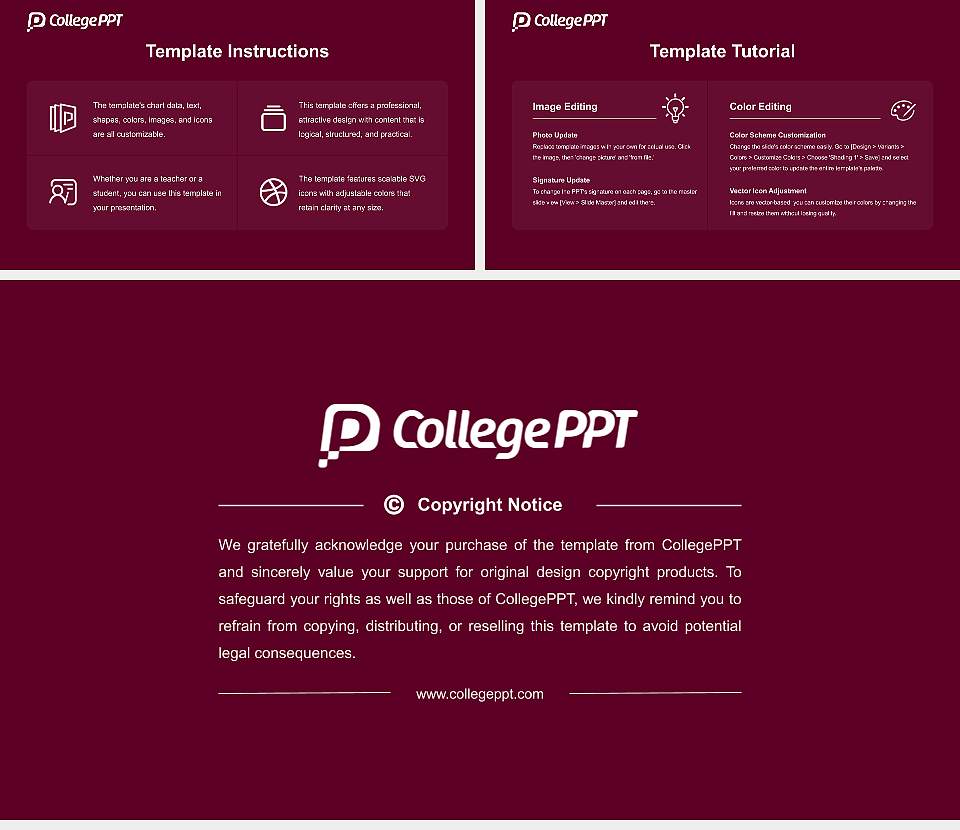 Meredith College Academic Presentation/Research Findings Report PPT Template16:9 ratio PPT effect preview image5