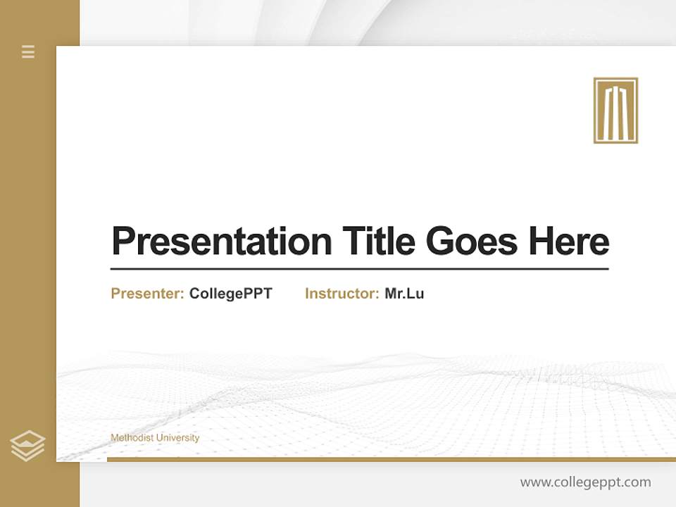 Methodist University Thesis Proposal/Graduation Defense PPT Template4:3 ratio PPT effect preview image5