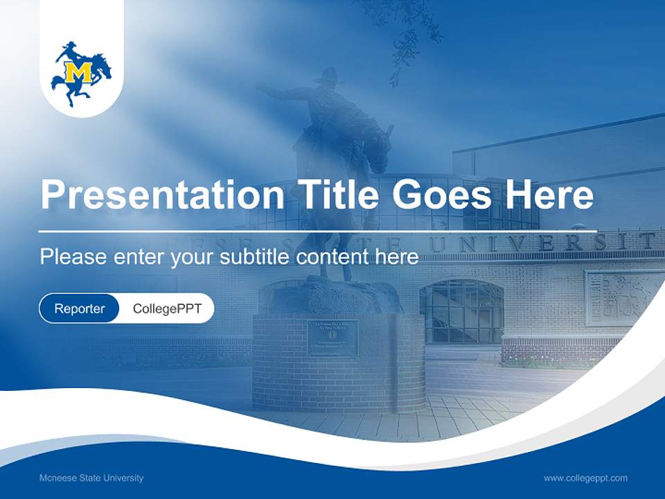 Mcneese State University Lecture Sharing and Networking Event PPT Template4:3 ratio PPT effect preview image4