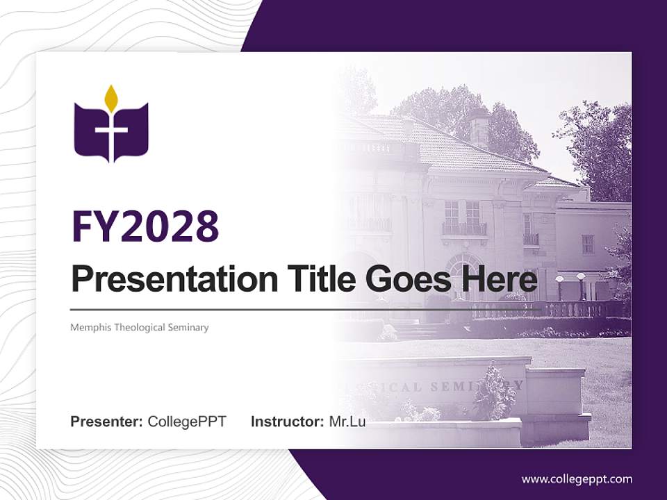 Memphis Theological Seminary Academic Presentation/Research Findings Report PPT Template4:3 ratio PPT effect preview image5