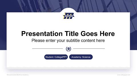 Massachusetts Maritime Academy National Scholarship Defense PPT Template