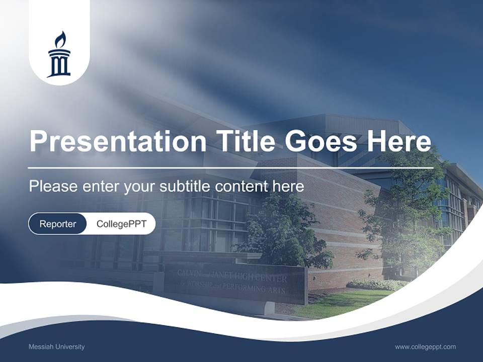 Messiah University Lecture Sharing and Networking Event PPT Template4:3 ratio PPT effect preview image4