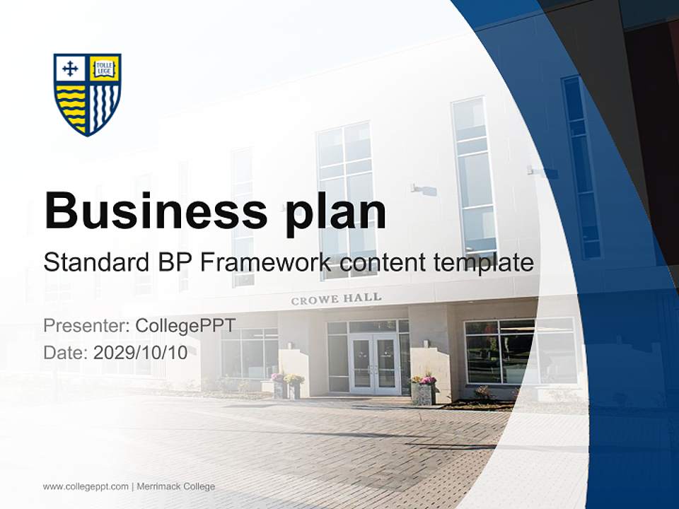 Merrimack College Competition/Entrepreneurship Contest PPT Template4:3 ratio PPT effect preview image9