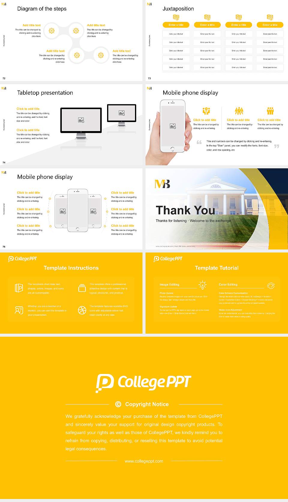 Mary Baldwin University Competition/Entrepreneurship Contest PPT Template16:9 ratio PPT effect preview image9