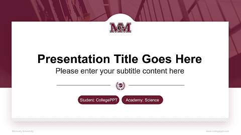 Mcmurry University National Scholarship Defense PPT Template