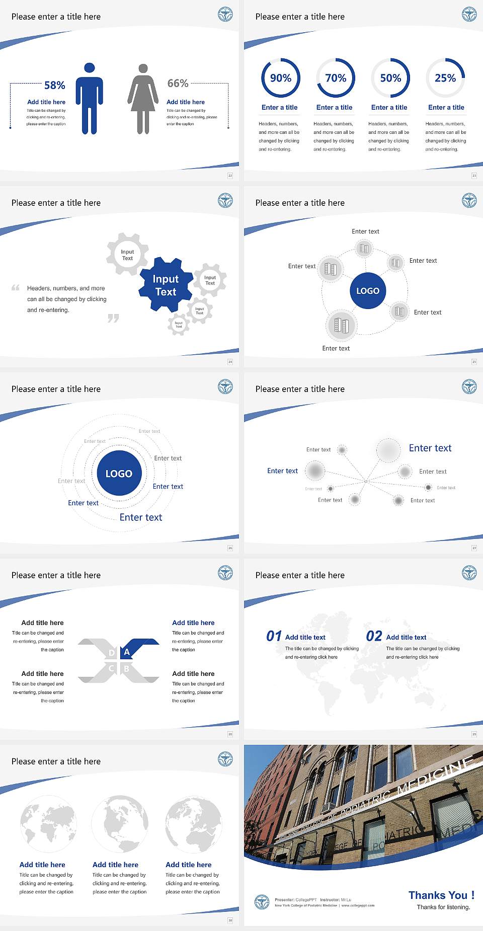 New York College of Podiatric Medicine Course/Courseware Creation PPT Template4:3 ratio PPT effect preview image4