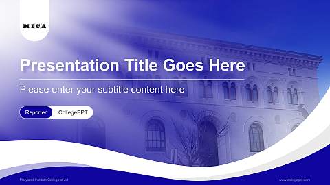 Maryland Institute College of Art Lecture Sharing and Networking Event PPT Template