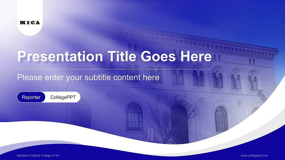 Maryland Institute College of Art Lecture Sharing and Networking Event PPT Template16:9 ratio PPT effect preview image