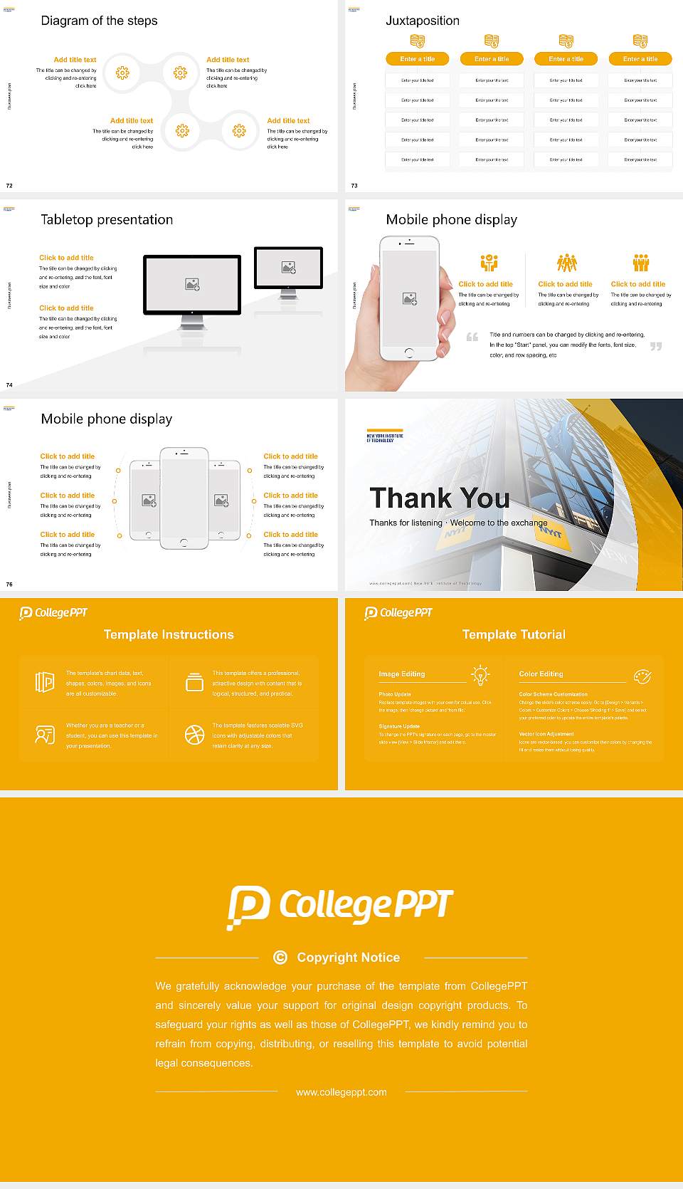 New York Institute of Technology Competition/Entrepreneurship Contest PPT Template16:9 ratio PPT effect preview image9