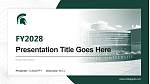 Michigan State University Academic Presentation/Research Findings Report PPT Template
