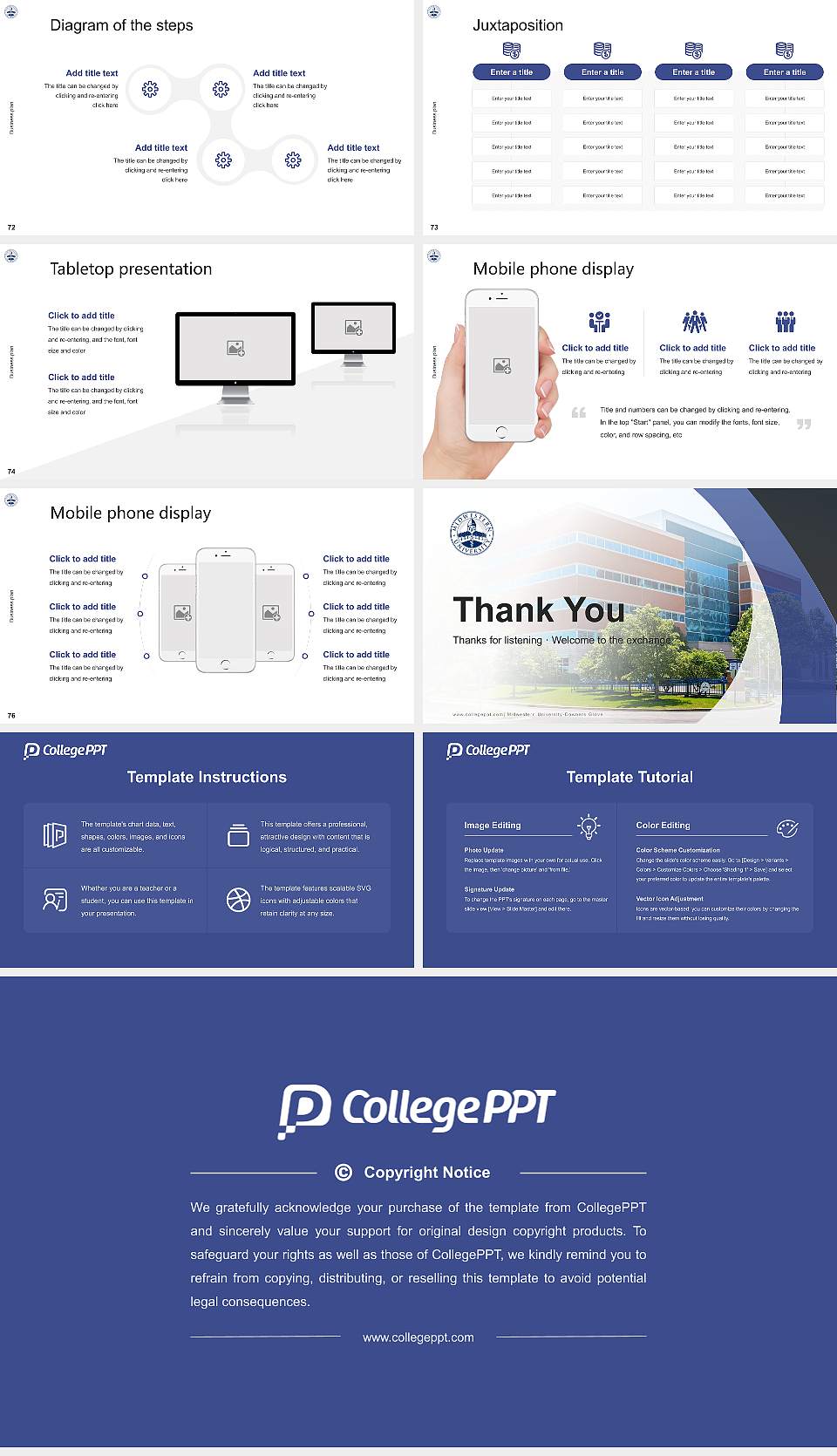 Midwestern University-Downers Grove Competition/Entrepreneurship Contest PPT Template16:9 ratio PPT effect preview image9