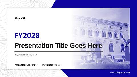 Maryland Institute College of Art Academic Presentation/Research Findings Report PPT Template