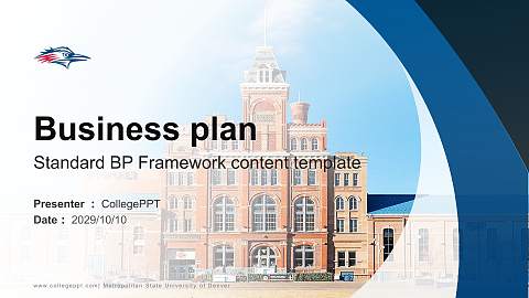 Metropolitan State University of Denver Competition/Entrepreneurship Contest PPT Template