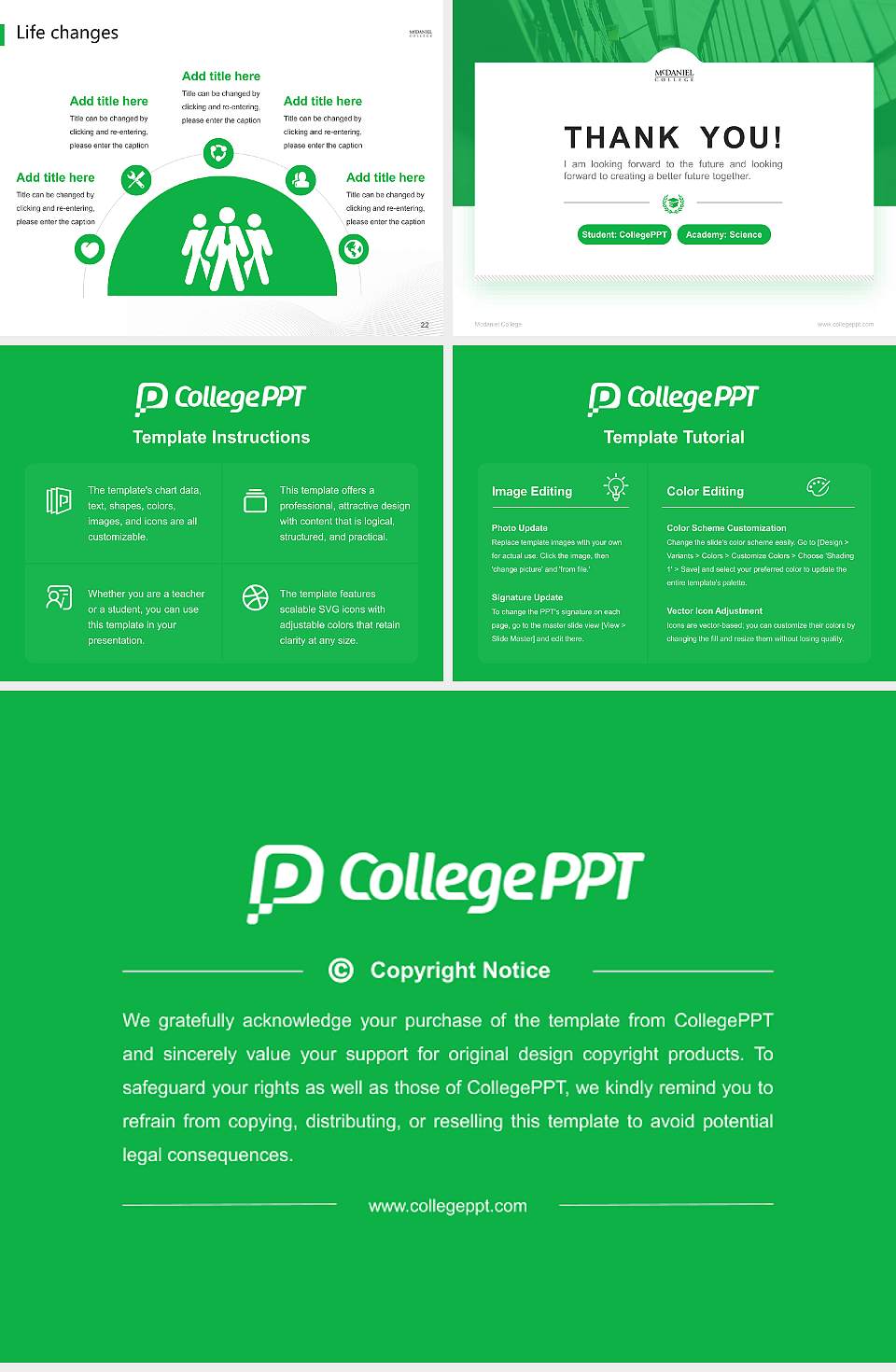 Mcdaniel College National Scholarship Defense PPT Template4:3 ratio PPT effect preview image4