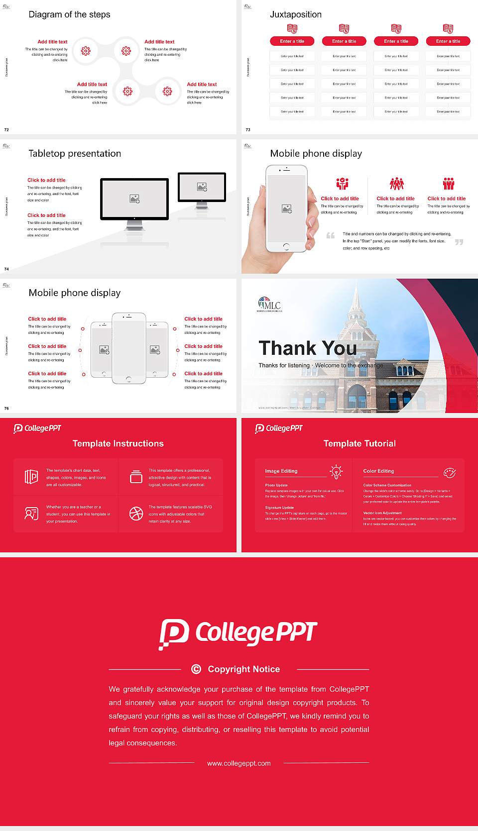 Martin Luther College Competition/Entrepreneurship Contest PPT Template16:9 ratio PPT effect preview image9