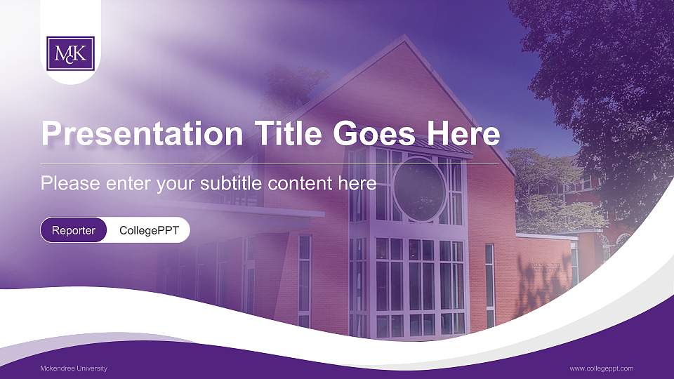 Mckendree University Lecture Sharing and Networking Event PPT Template16:9 ratio PPT effect preview image