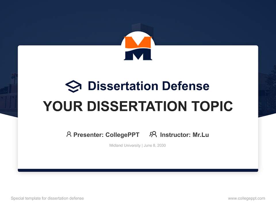 Midland University Graduation Thesis Defense PPT Template4:3 ratio PPT effect preview image7