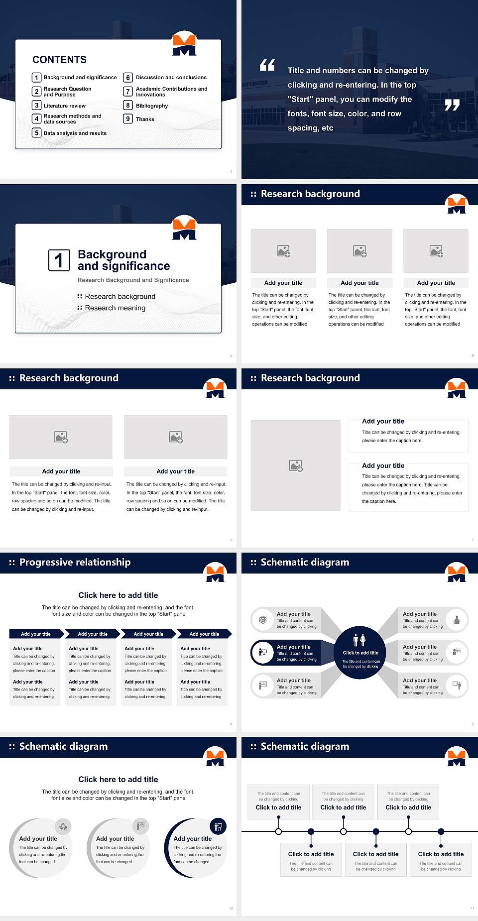 Midland University Graduation Thesis Defense PPT Template4:3 ratio PPT effect preview image2