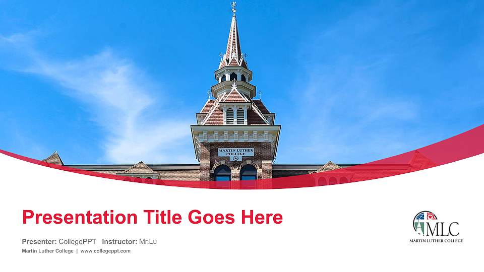 Martin Luther College Course/Courseware Creation PPT Template16:9 ratio PPT effect preview image