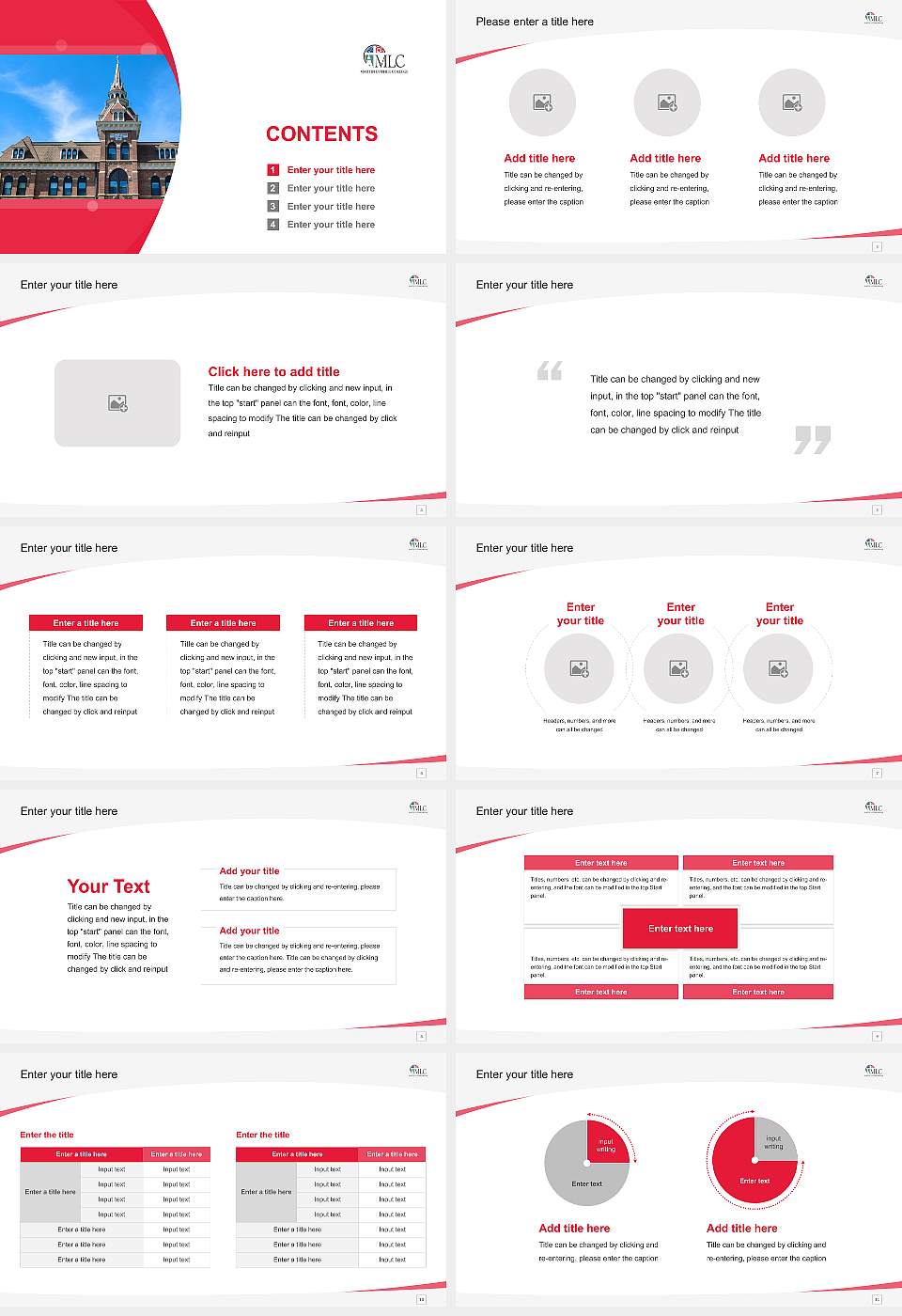 Martin Luther College Course/Courseware Creation PPT Template16:9 ratio PPT effect preview image2