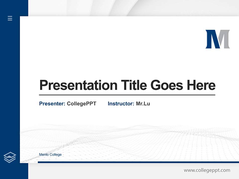 Menlo College Thesis Proposal/Graduation Defense PPT Template4:3 ratio PPT effect preview image5