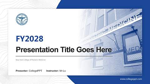 New York College of Podiatric Medicine Academic Presentation/Research Findings Report PPT Template