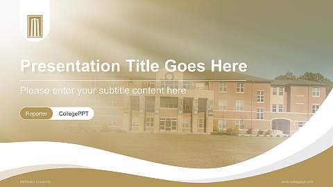 Methodist University Lecture Sharing and Networking Event PPT Template