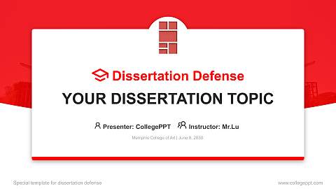 Memphis College of Art Graduation Thesis Defense PPT Template