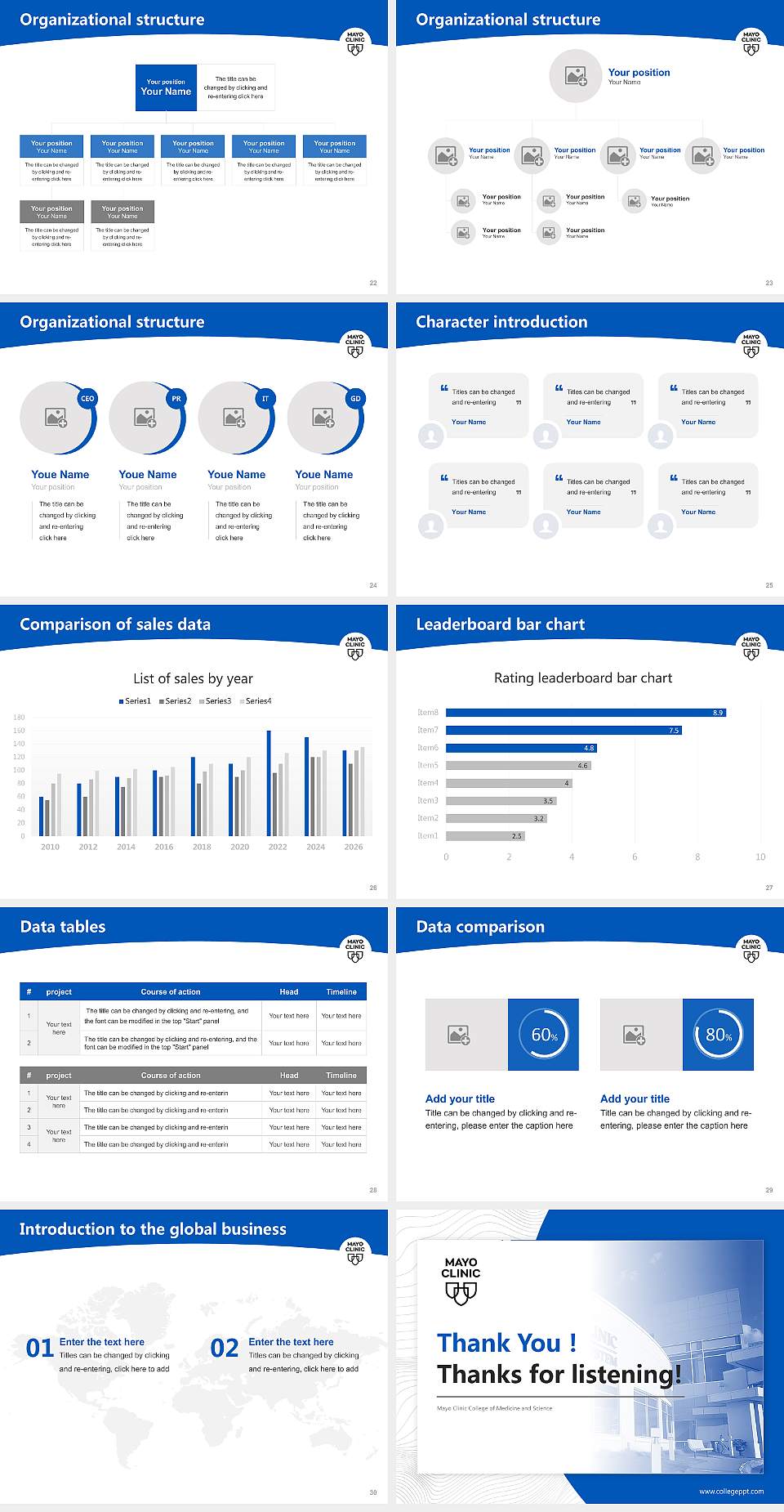 Mayo Clinic College of Medicine and Science Academic Presentation/Research Findings Report PPT Template4:3 ratio PPT effect preview image4