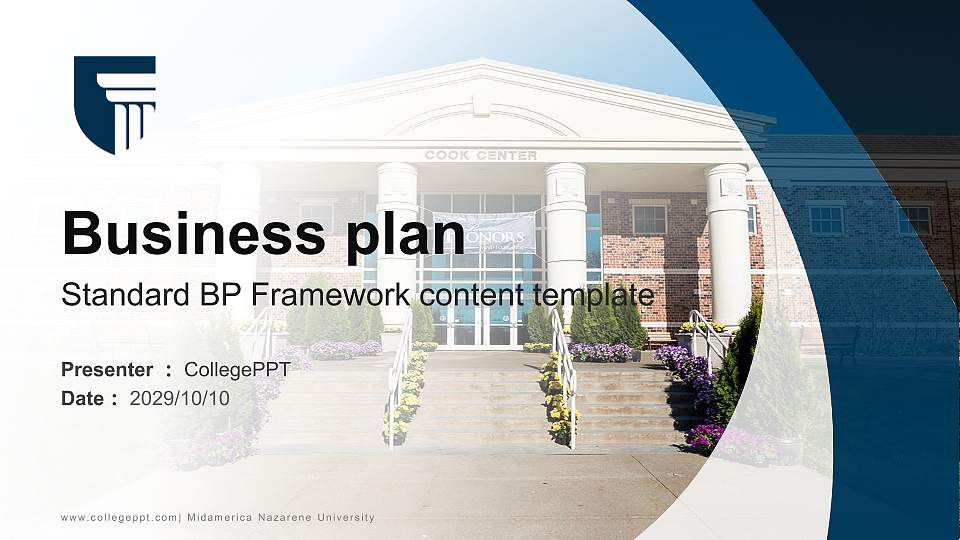 Midamerica Nazarene University Competition/Entrepreneurship Contest PPT Template16:9 ratio PPT effect preview image