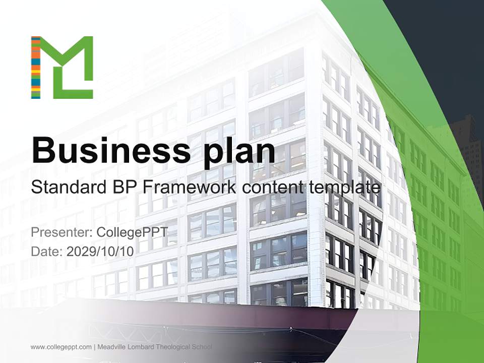 Meadville Lombard Theological School Competition/Entrepreneurship Contest PPT Template4:3 ratio PPT effect preview image9