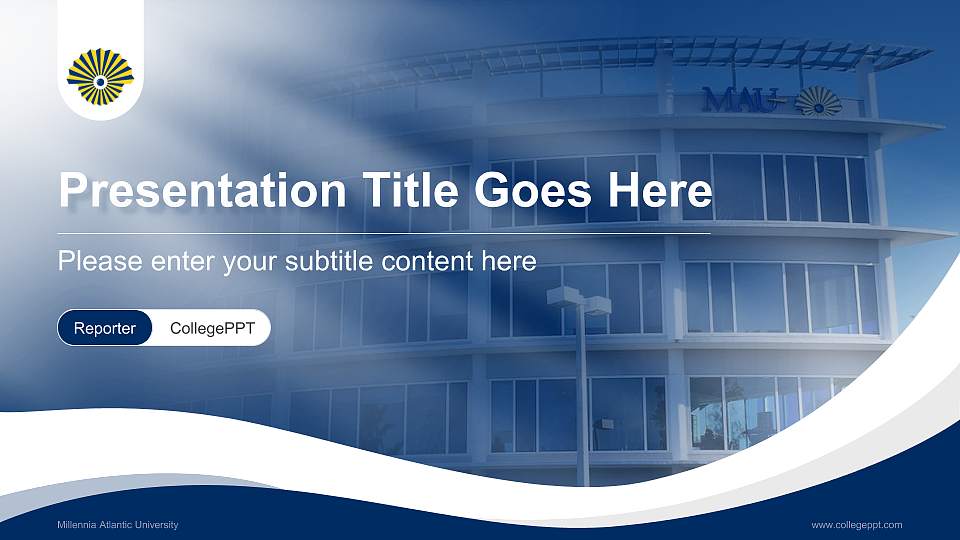 Millennia Atlantic University Lecture Sharing and Networking Event PPT Template16:9 ratio PPT effect preview image