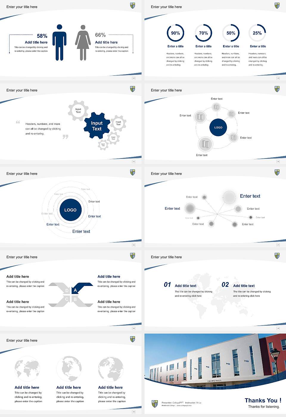 Merrimack College Course/Courseware Creation PPT Template16:9 ratio PPT effect preview image4