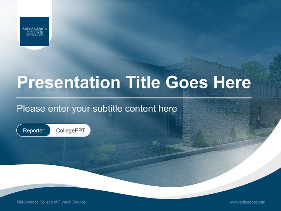 Mid-America College of Funeral Service Lecture Sharing and Networking Event PPT Template4:3 ratio PPT effect preview image4