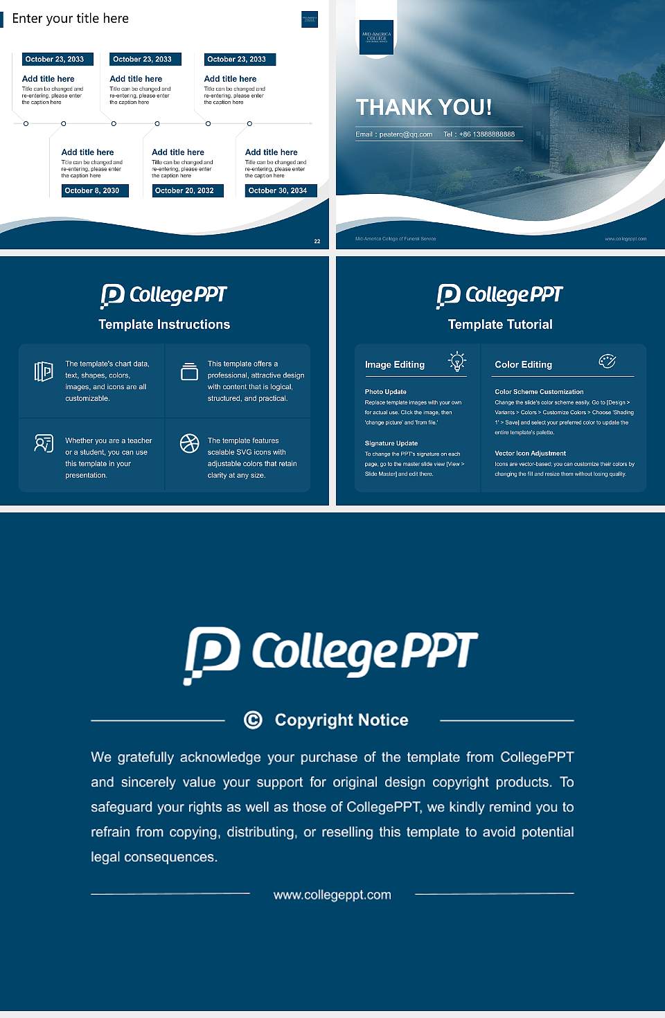 Mid-America College of Funeral Service Lecture Sharing and Networking Event PPT Template4:3 ratio PPT effect preview image4