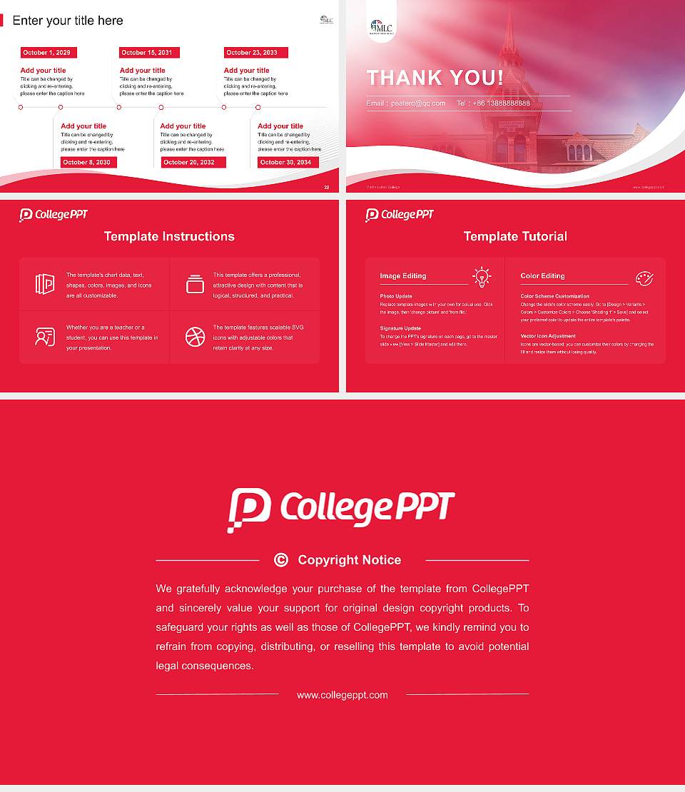 Martin Luther College Lecture Sharing and Networking Event PPT Template16:9 ratio PPT effect preview image4