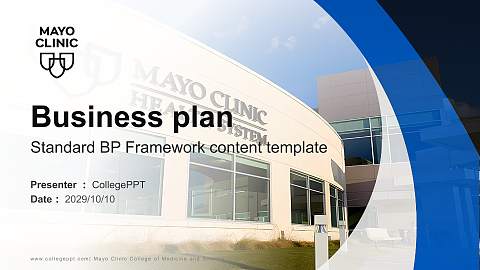 Mayo Clinic College of Medicine and Science Competition/Entrepreneurship Contest PPT Template