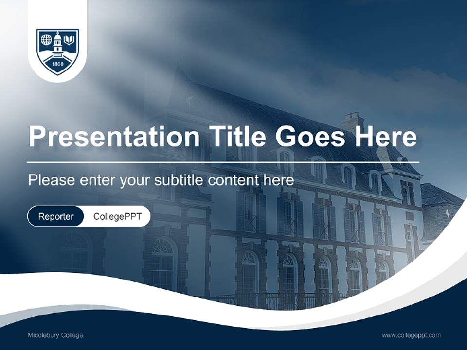 Middlebury College Lecture Sharing and Networking Event PPT Template4:3 ratio PPT effect preview image4