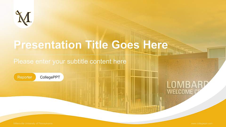 Millersville University of Pennsylvania Lecture Sharing and Networking Event PPT Template16:9 ratio PPT effect preview image