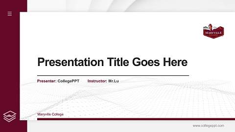 Maryville College Thesis Proposal/Graduation Defense PPT Template