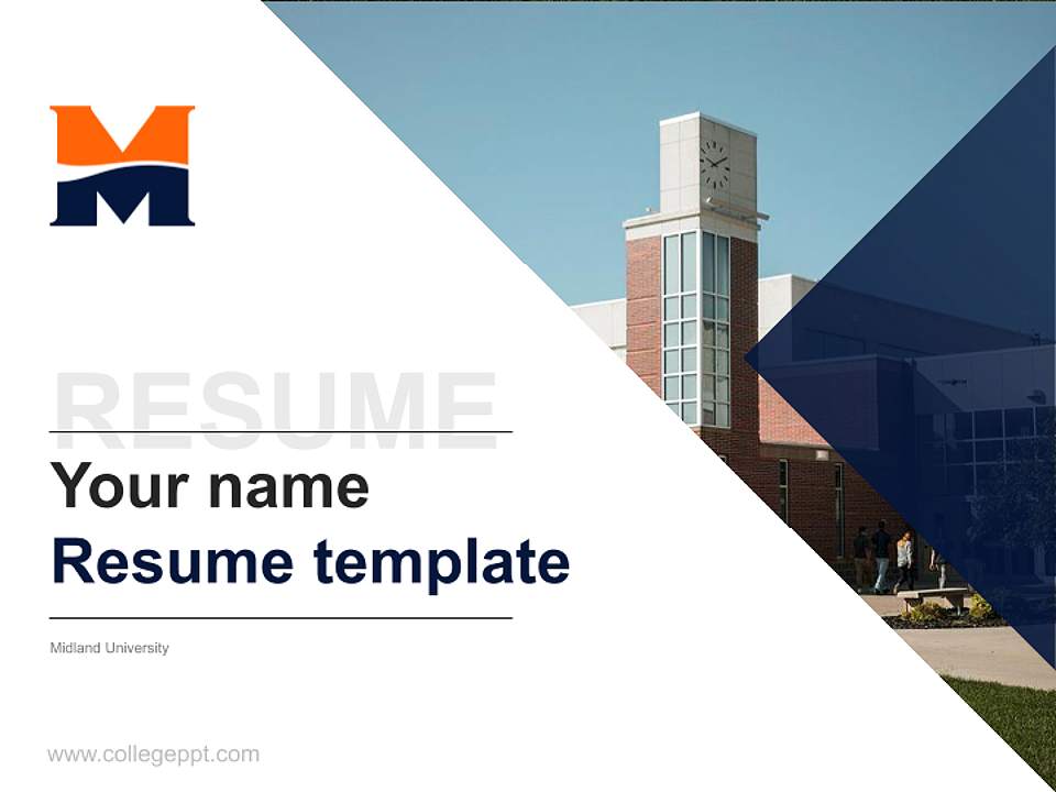 Midland University Resume PPT Template4:3 ratio PPT effect preview image5