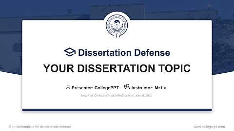 New York College of Health Professions Graduation Thesis Defense PPT Template