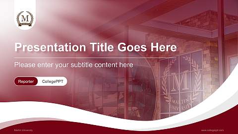 Martin University Lecture Sharing and Networking Event PPT Template