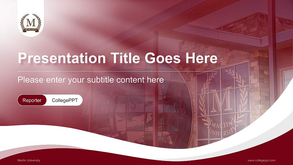 Martin University Lecture Sharing and Networking Event PPT Template16:9 ratio PPT effect preview image