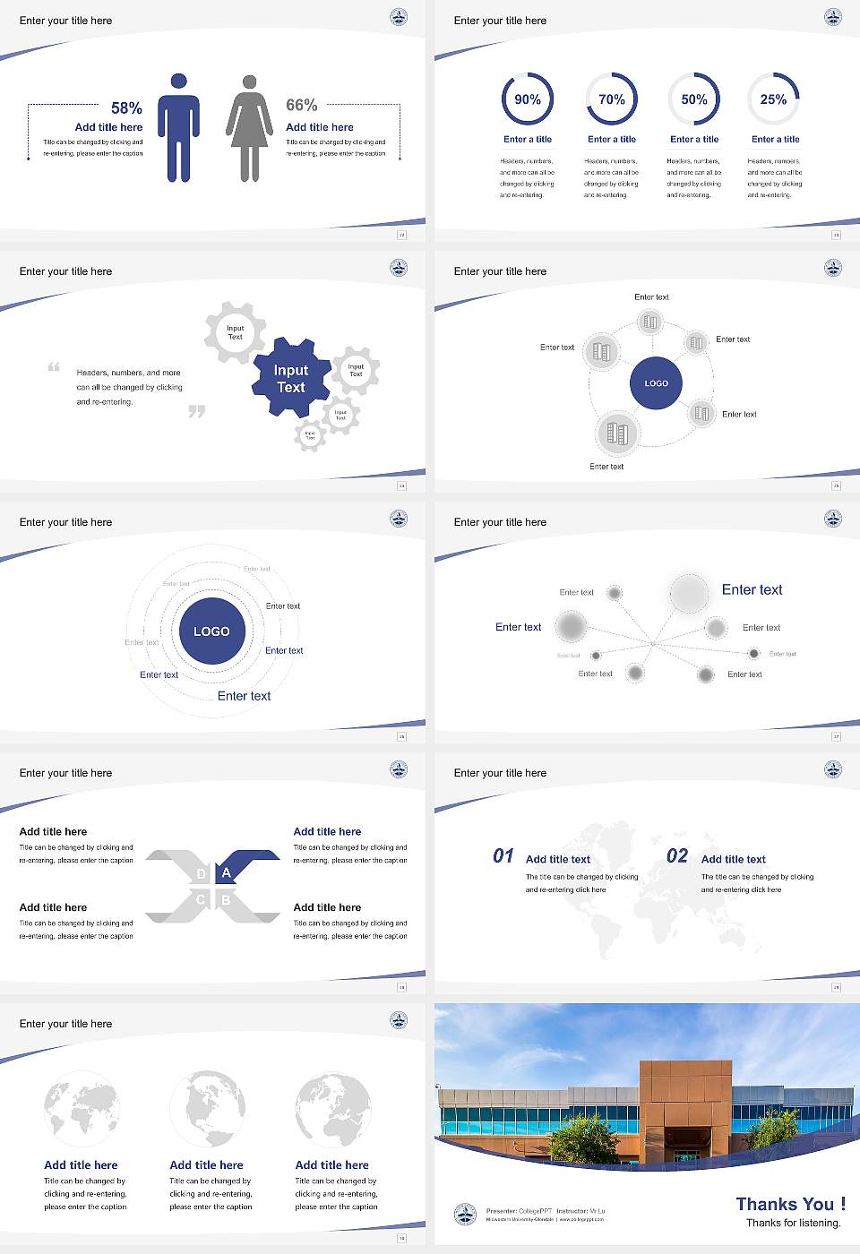 Midwestern University-Glendale Course/Courseware Creation PPT Template16:9 ratio PPT effect preview image4